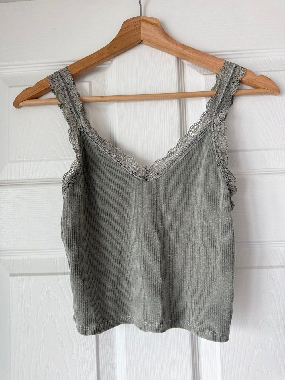 green lace tank top